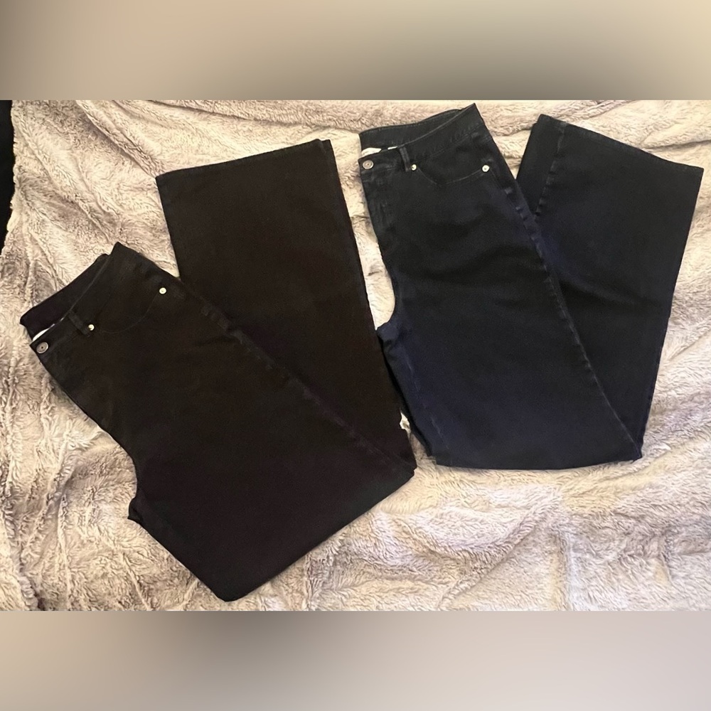 🖤 NWOT Isaac Mizrahi Live! Stretch Denim Trousers Bundle – Size 10T 💙